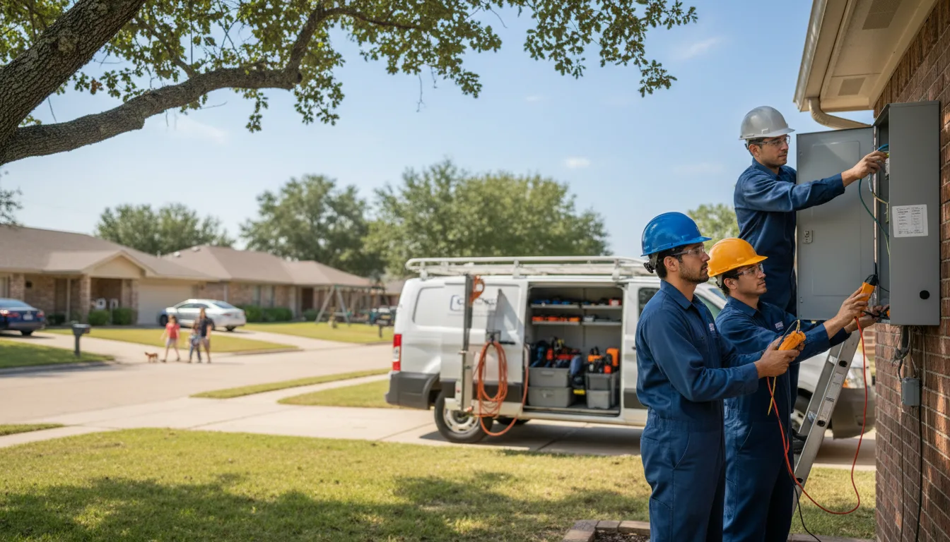 Certified electrician providing emergency electrical services in Kingsbury, TX